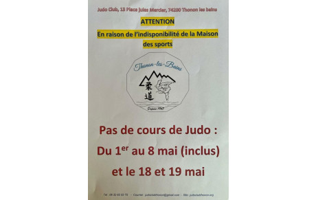 Fermeture exceptionnelle de la Maison des Sports